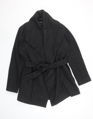 Isabella Oliver Umstandsmantel Damen schwarz Wolle mit Gürtel Größe M