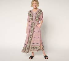 Belle by Kim Gravel Women's Petite Dress PM Boho Lotus Multi-colored A679789