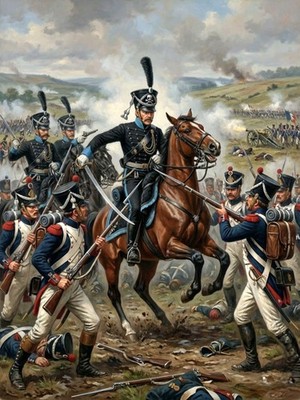 Waterloo 1815 Enter the Braunschweig Kavallerie 10 x 8 Zoll Druck.