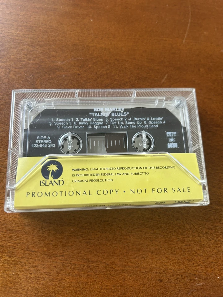 Bob Marley Talkin’ Blues Cassette - Promotional Copy - Island Tuff Gong - Image 2 of 4