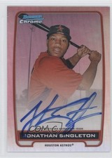 2012 Bowman Chrome Prospects Refractor 370/500 Jon Singleton Jonathan Auto 0c6