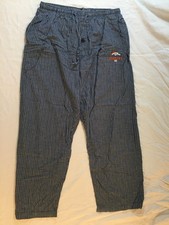 Denver Broncos Men's Blue Plaid Pajama Pants Size L NFL Football PJ PJs