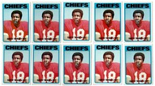 1972 Topps #157 EMMITT THOMAS rookie 10 card lot KANSAS CITY CHIEFS Bishop afl