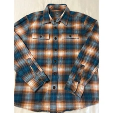 LL Bean Signature Men's Slim Fit Plaid Heavy Flannel Long Sleeve NWOT Shirt L