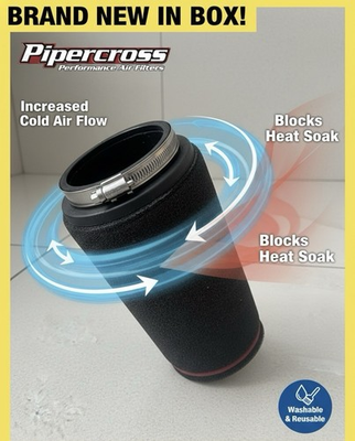 #ad PIPERCROSS AIR FILTER UNIVERSAL INDUCTION CONE RUBBER NECK 70mm x 200mm VIS008 GBP 28.17