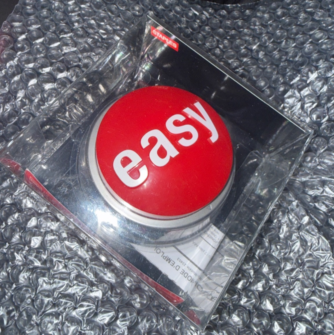 Staples Global Talking Easy Button - Red (23403) for sale online | eBay