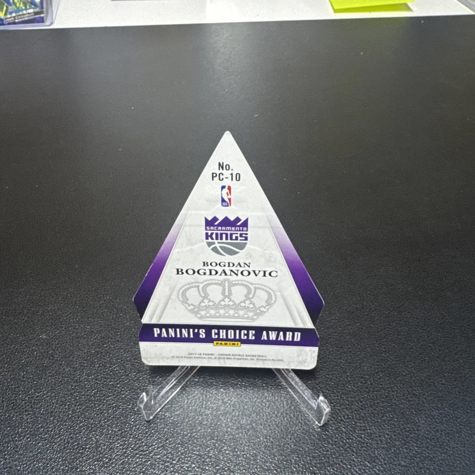 2017-18 Crown Royale - Panini's Choice Awards Bogdan Bogdanovic #PC-10 Red /75 - Image 3 of 4