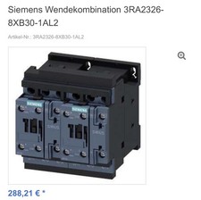 Siemens Wendekombination 3RA2326-8XB30-1AL2 Neu Original Verpackt Lagerware