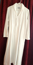 LDS Mormon Long White Temple Dress Covenant Apparel Sz XL Petite Zip Front