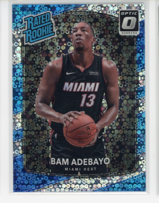 Bam Adebayo 2017-18 Donruss Optic RATED ROOKIE HOLO PRIZM FAST BREAK "DISCO" RC