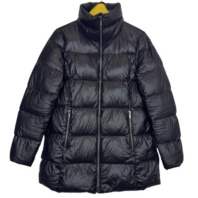 Lands End Down Quilted Puffer Jacket Parks Coat Size S Black Outdoor Work Ski
