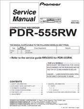 Manuel De Service Pour PIONEER PDR-555RW