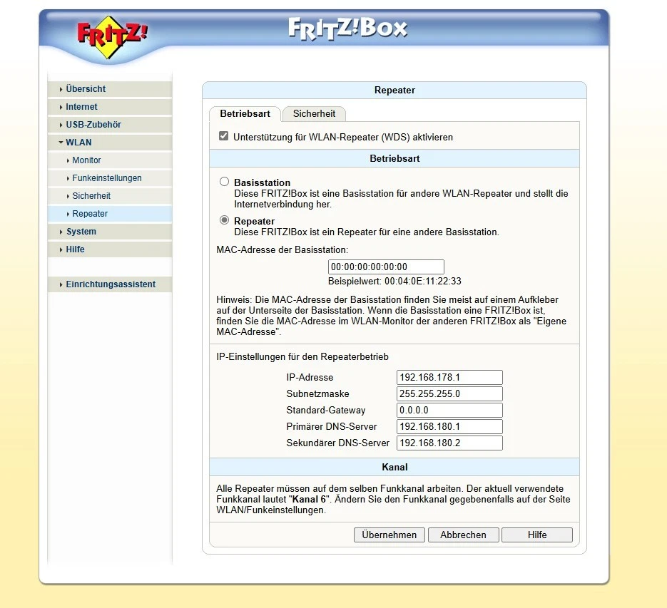 Fritzbox 3070 von  AVM als Repeater / WLAN-Router - Bild 2 von 4