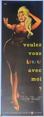 Leinwanddruck VOULEZ-VOUS DANSER AVEC MOI Brigitte Bardot 57x157cm 1959