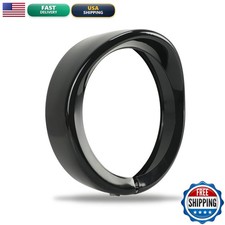 SUNPIE 7" Headlight Visor Trim Ring Gloss Black Harley Road King Touring