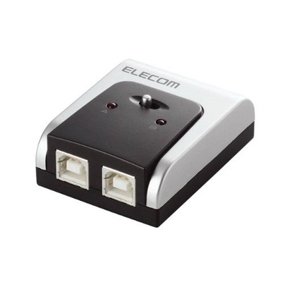 Elecom U2SW-T2 USB Umschalter manuell 2.0 kompatibel 2 EinheitenNEU