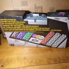 Image of Poker Set 300 Pieces Spin Master In Metal Carry Case BRAND NEW UNOPENED