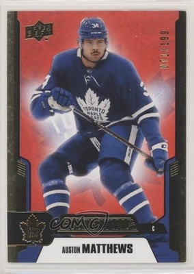 2019-20 Upper Deck Credentials Red 71/199 Auston Matthews #25 2d8