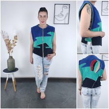 Womens Leather Waistcoat Small Size US 4 EU 34 Retro USA Unique Vintage Vest