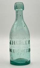 Green aqua blob top bottle J. Harley Westchester Pa. beer or soda.