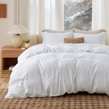 Duvet Cover King Size - Soft King 104" x 90" 00 - White No Comforter 