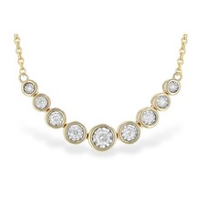 Necklace in Gold With Diamonds 0.25ctw  Chain 18"