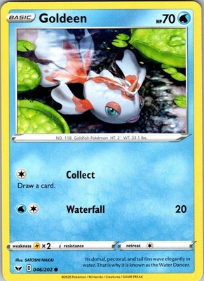 Goldeen (046) 046/202 Common Regular SWSH01: Sword & Shield Base Set NM