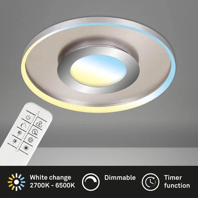 Deckenleuchte Briloner LED mit Fernbedienung dimmbar CCT Steuerung Deckenlampe N - Bild 1 von 4