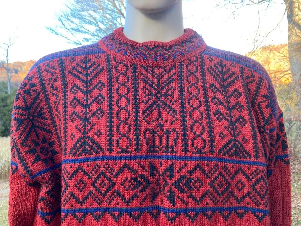 Suéter de lana vintage 1997 Dale of NorwayTrondheim Campeonato Mundial de Esquí para hombre M Foto 3 de 4