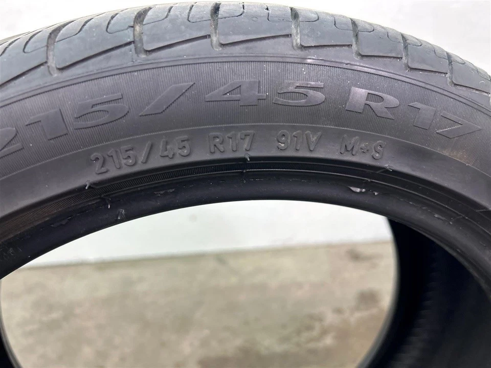 One Used 215/45R17 Pirelli Cinturato Tire 9/32 Tread - Image 2 of 4