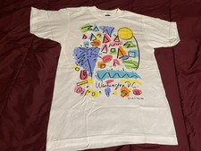 Vintage 80s Washington DC T Shirt White Small 1989 Anvil Souvenir Singe Stitch