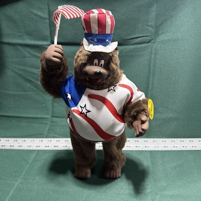 Lee Greenwood Gemmy USA Bear '98 Sings Proud to be an American WORKS See Video