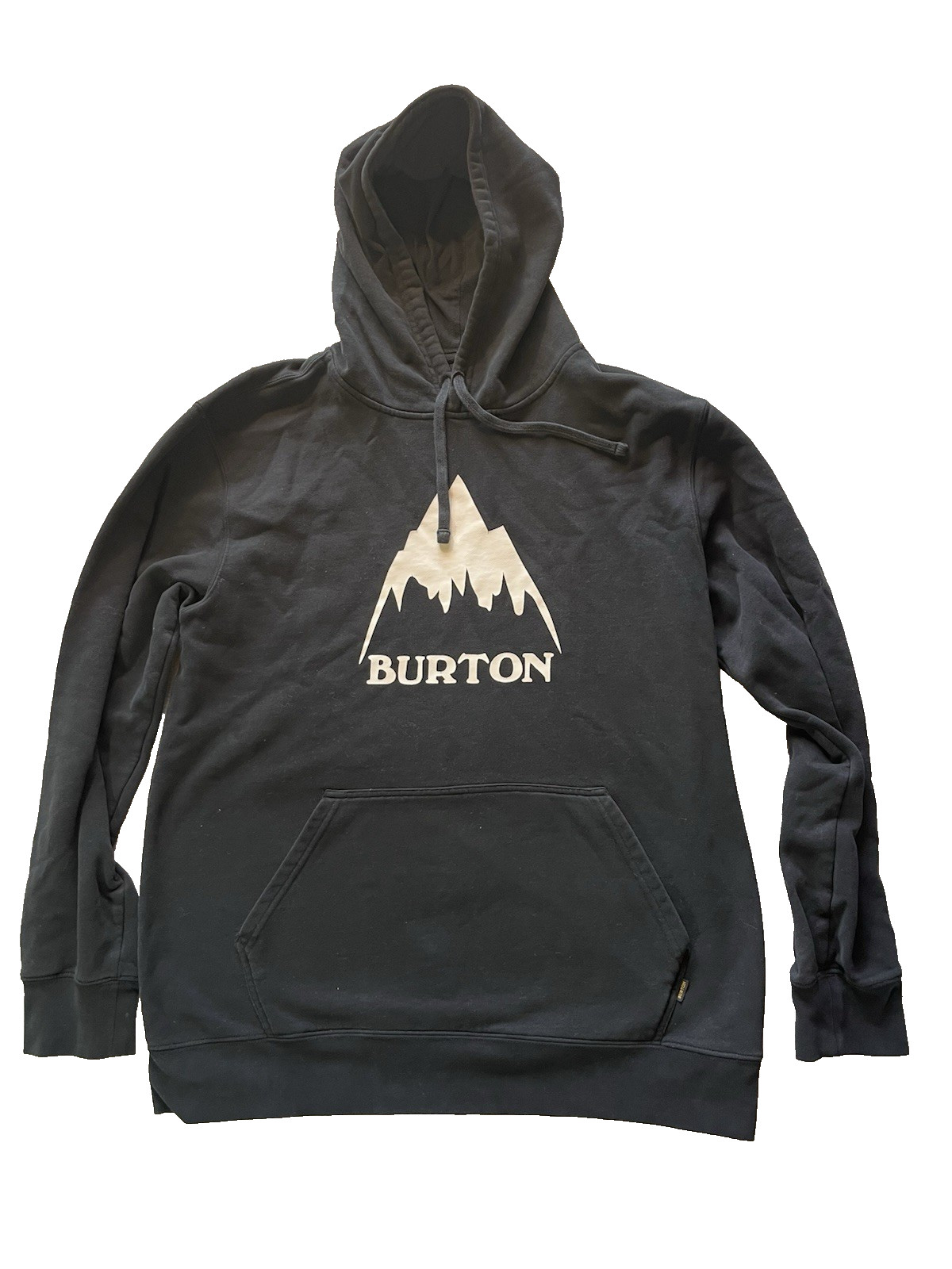 Mens Burton Classic Logo Black Snowboard Hoodie Sweatshirt Size Large (L)