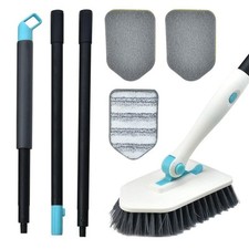 Shower Cleaning Brush With Long Handle 3 In 1 Tub And Tile Scrubber Brush With 5