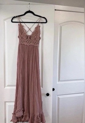 chinese dress ladies Free People Coralie Embroidered Maxi Dress (Ivory main image 0