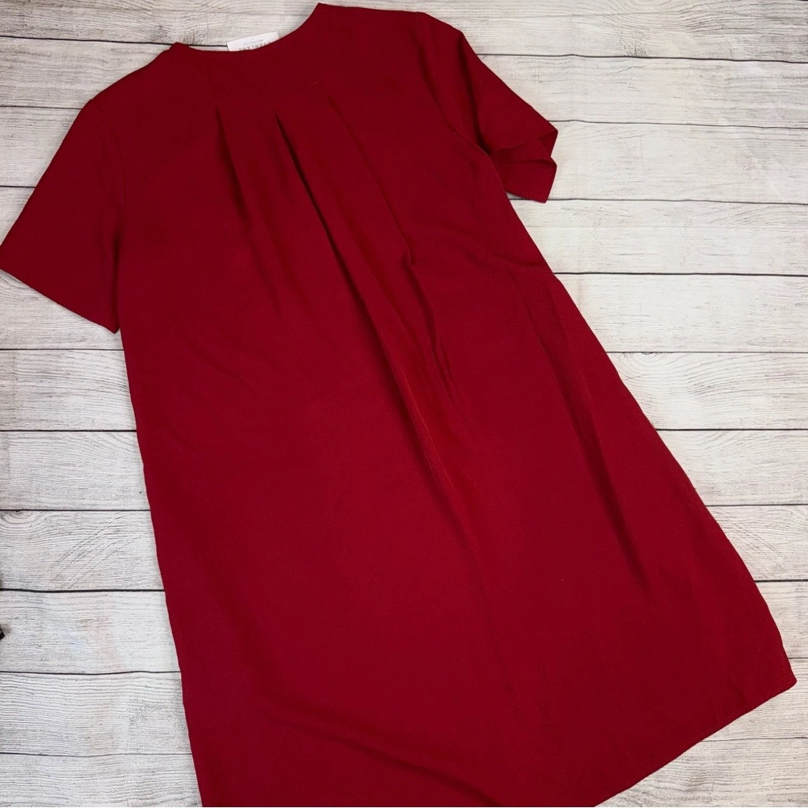 VETEMENTS Abito Everlane The Japanese Go Weave A Line rosso manica corta tasche taglia 2