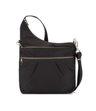 Travelon Anti-Theft Signature 3 Compartment Crossbody Bag One Size Black