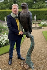 Bronze Falcon Sculpture