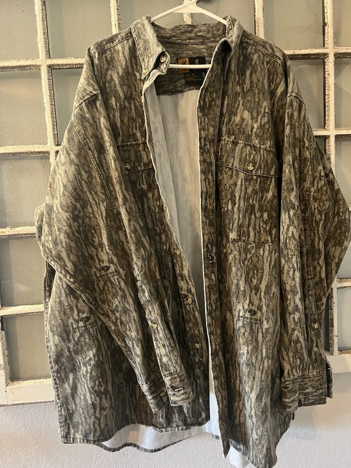 3XL Browning Mossy Oak Camo Button Up Shirt - Image 3 of 4