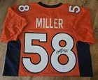 Von Miller / Autographed Denver Broncos Orange Custom Football Jersey / JSA