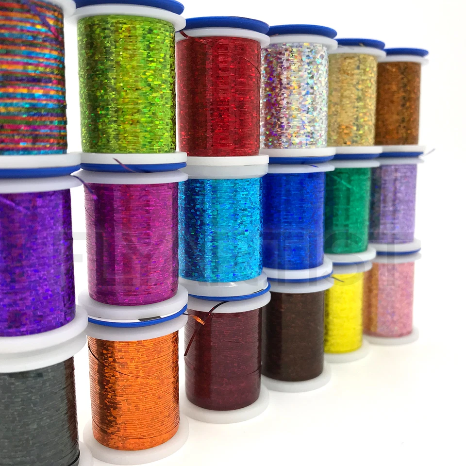 ГОЛОГРАФИЧЕСКАЯ МИШУРА VEEVUS — джиг для завязывания мух и материал для рукоделия — маленькая средняя большая - Изображение 2 из 3