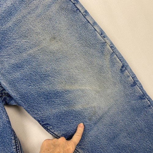 Carhartt Flannel Lined Relaxed Fit Jeans Mens 34x26 HEMMED Distressed B155 DST - Picture 8 of 16