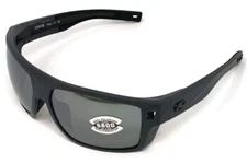 NOS Costa 06S9034 Diego Sunglasses - MatteGry/PolarizedMirrorGrySlvr 580G Lens