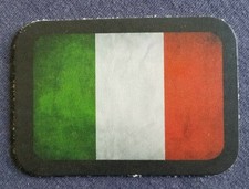 100% LEATHER ITALY FLAG Sew on Biker Collectors Jacket Hat Patch Italian