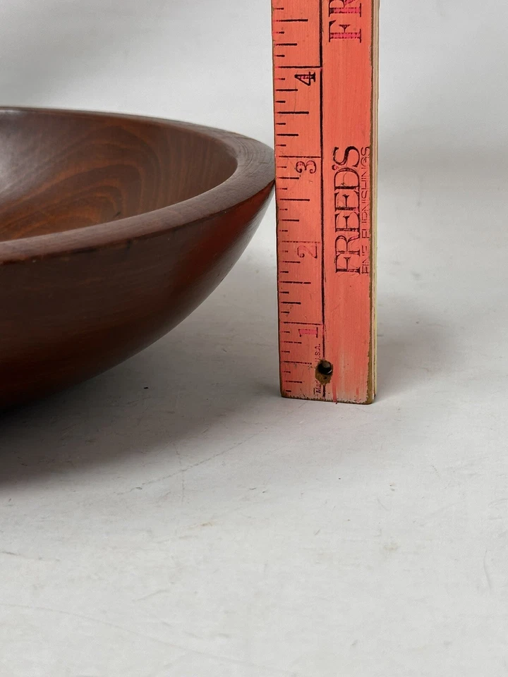 Munising Signed VTG Wood Dough Bowl Round 10.25" Farm Life Primitive Country - Image 3 of 4