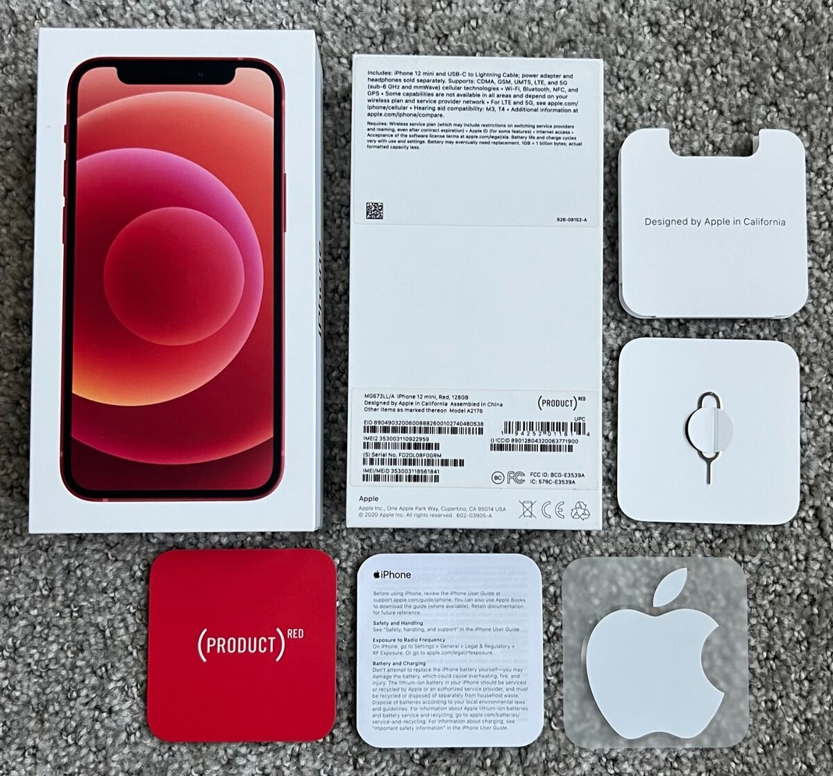 Apple iPhone  Mini Product Red GB * Empty Box Only * Inserts