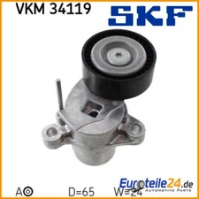Tensioner pulley, V-ribbed belt SKF VKM34119 for Ford Fiesta VI
