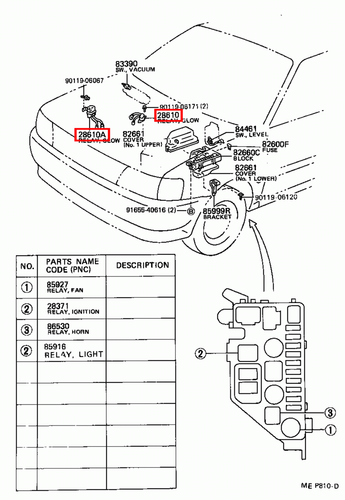 Genuine Toyota Hilux LN107 LN106 3L 2.8 Diesel Glow Plug Relay eBay