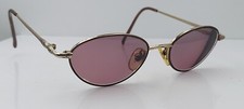 Vintage Laura Ashley Iris Brown Gold Oval Metal Sunglasses Japan FRAMES ONLY