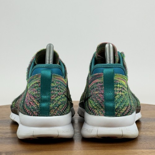 Womens Nike Free TR 5.0 Flyknit Green Athletic Training Shoes Sneakers Size 8 - Picture 7 of 9